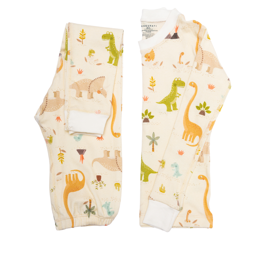 Boys Dinosaur Organic Pajamas