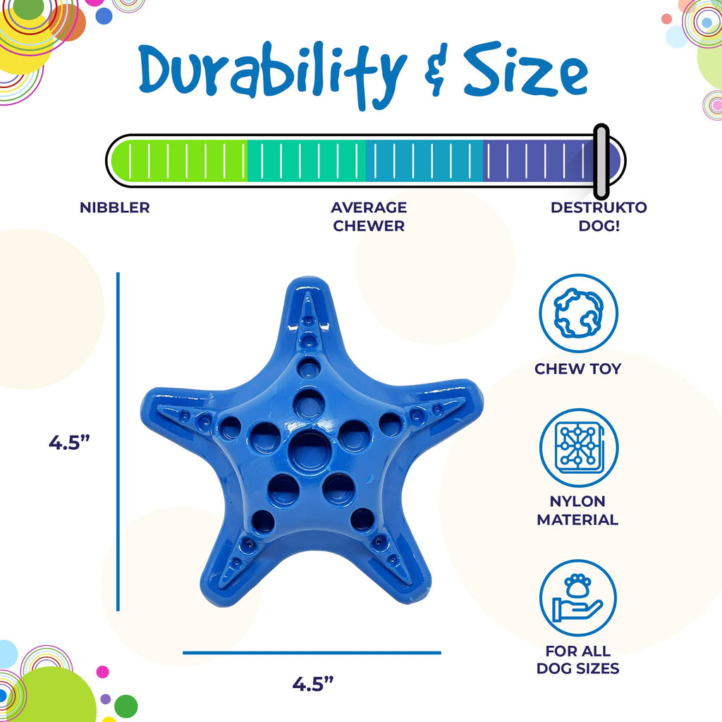 Starfish Nylon Dog Chew Toy for Aggressive Chewers | USA Made