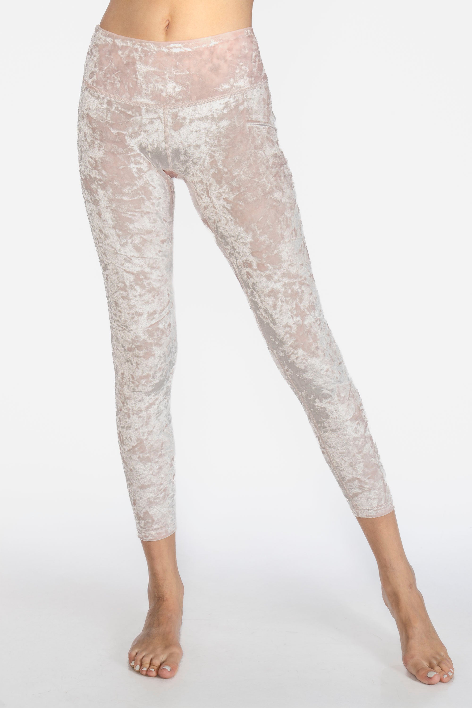 Velvet Cropped Leggings Made in USA