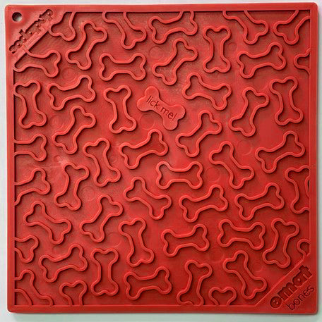 Bones eMat - Enrichment Lick Mat for Dogs and Cats | eMat Enrichment Toy for Anxiety Relief | USA Made
