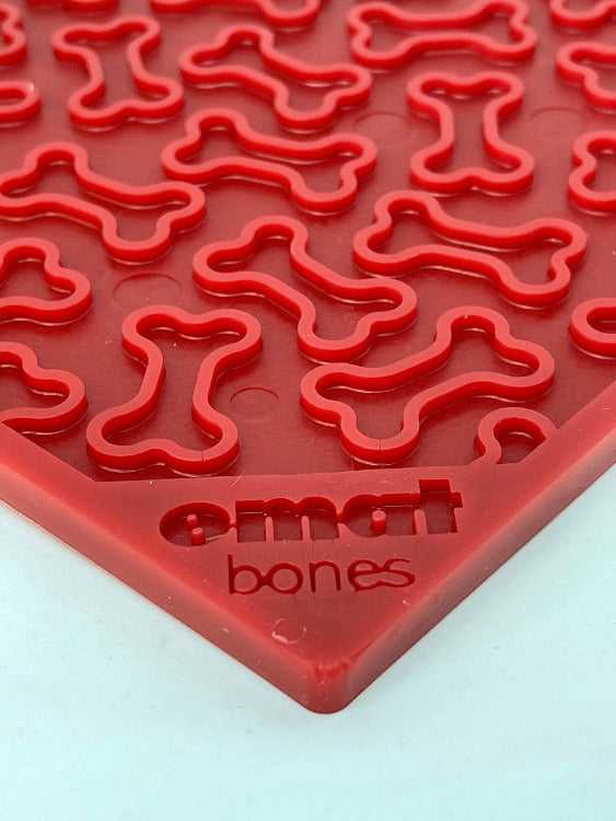 Bones eMat - Enrichment Lick Mat for Dogs and Cats | eMat Enrichment Toy for Anxiety Relief | USA Made