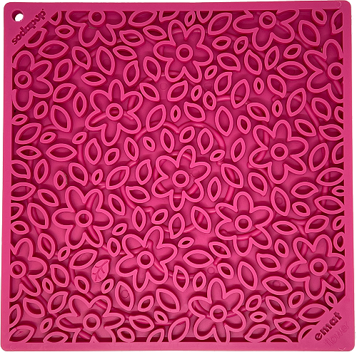 Flower Power eMat - Enrichment Lick Mat for Dogs and Cats | Flower Design | USA Made