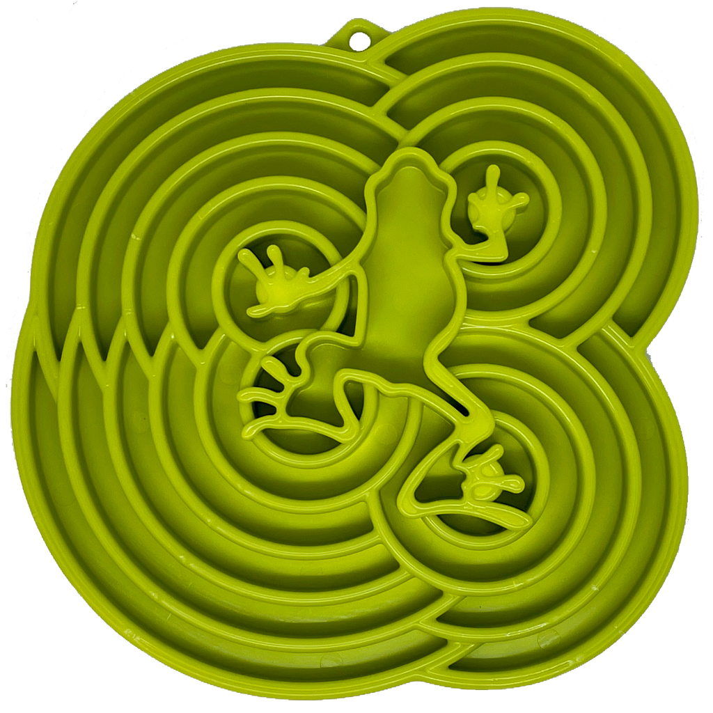 Water Frog eTray Shallow Slow Feeder Dog Bowl for Enrichment | USA Made