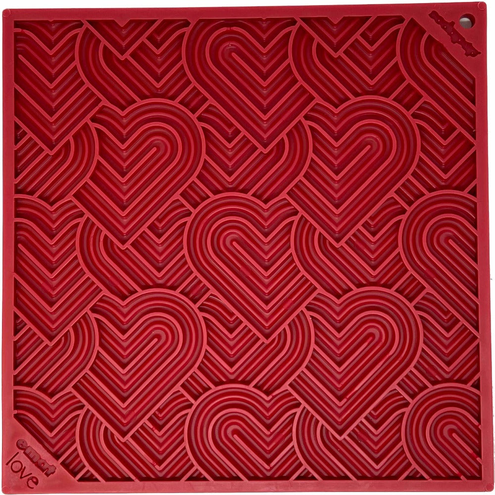 Love eMat - Enrichment Lick Mat for Dogs and Cats| Heart Design | USA Made