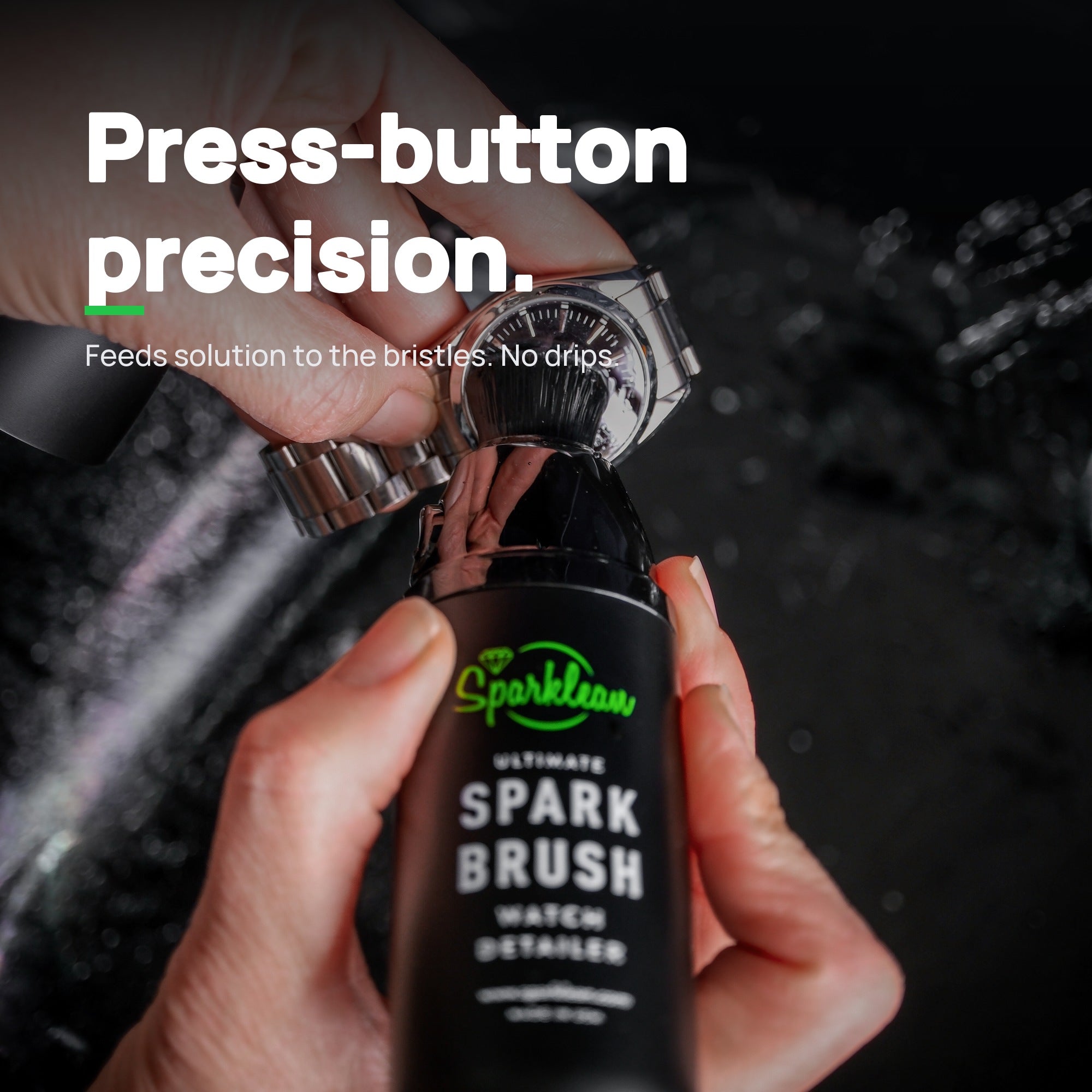 SparkBrush™ by Sparklean® — Soft-bristle cleaner for luxury watches & fine jewelry