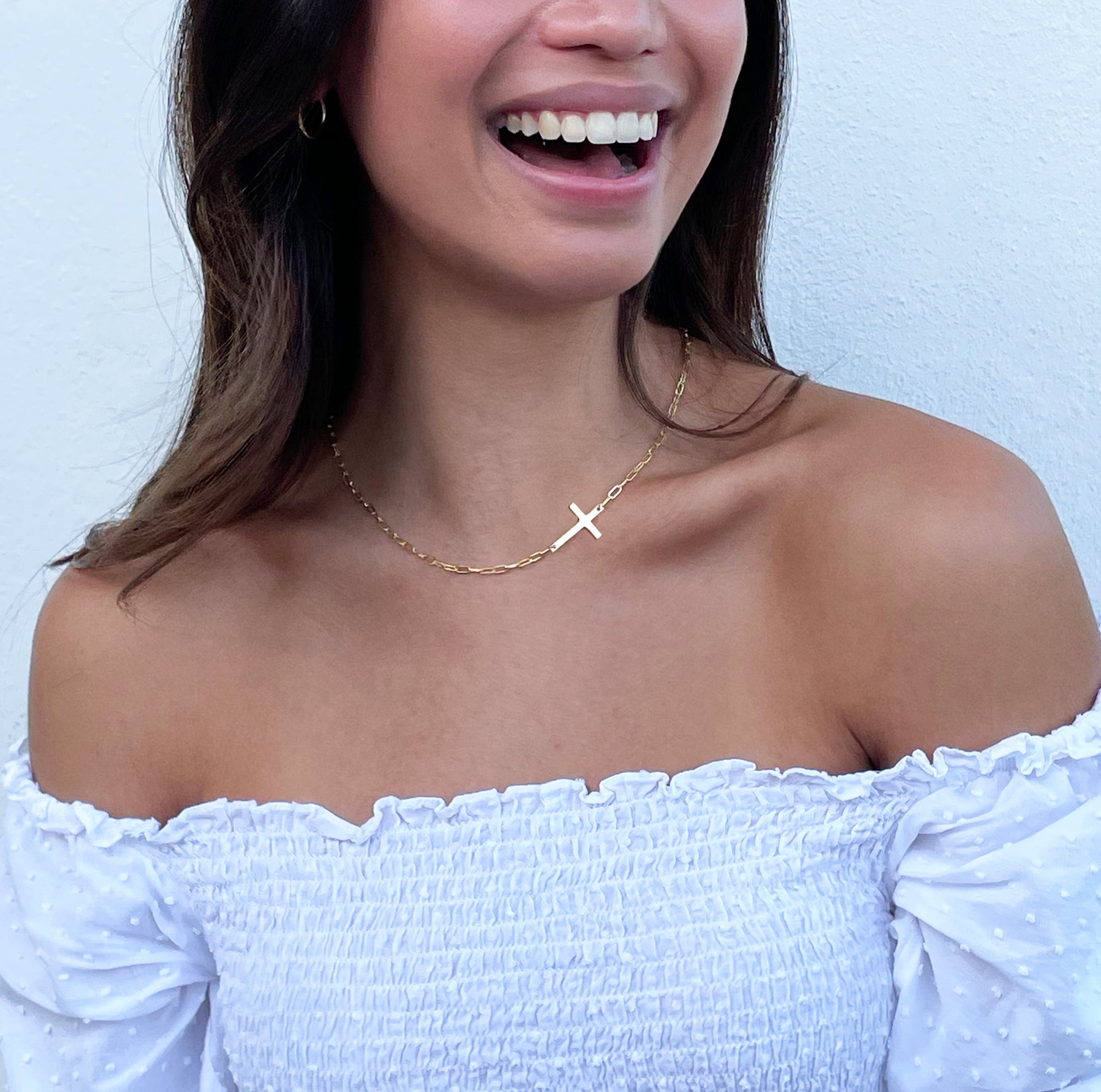 Cross Paperclip Necklace