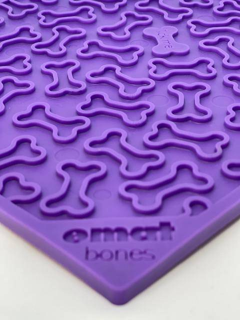 Bones eMat - Enrichment Lick Mat for Dogs and Cats | eMat Enrichment Toy for Anxiety Relief | USA Made