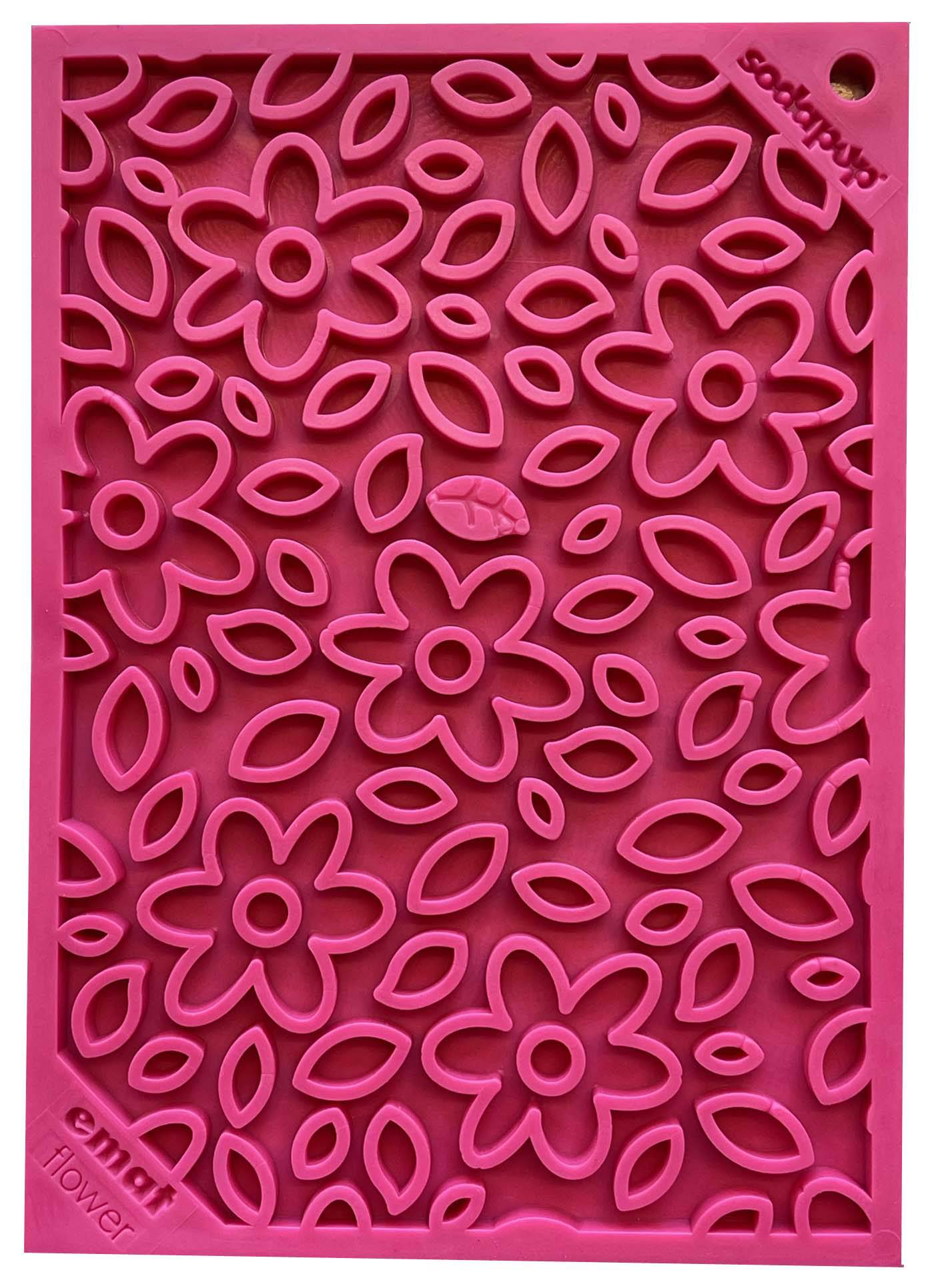 Flower Power eMat - Enrichment Lick Mat for Dogs and Cats | Flower Design | USA Made